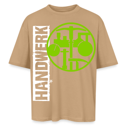 Oversized Unisex T-Shirt "Strassenbauer" Beige Oversized Unisex T-Shirt