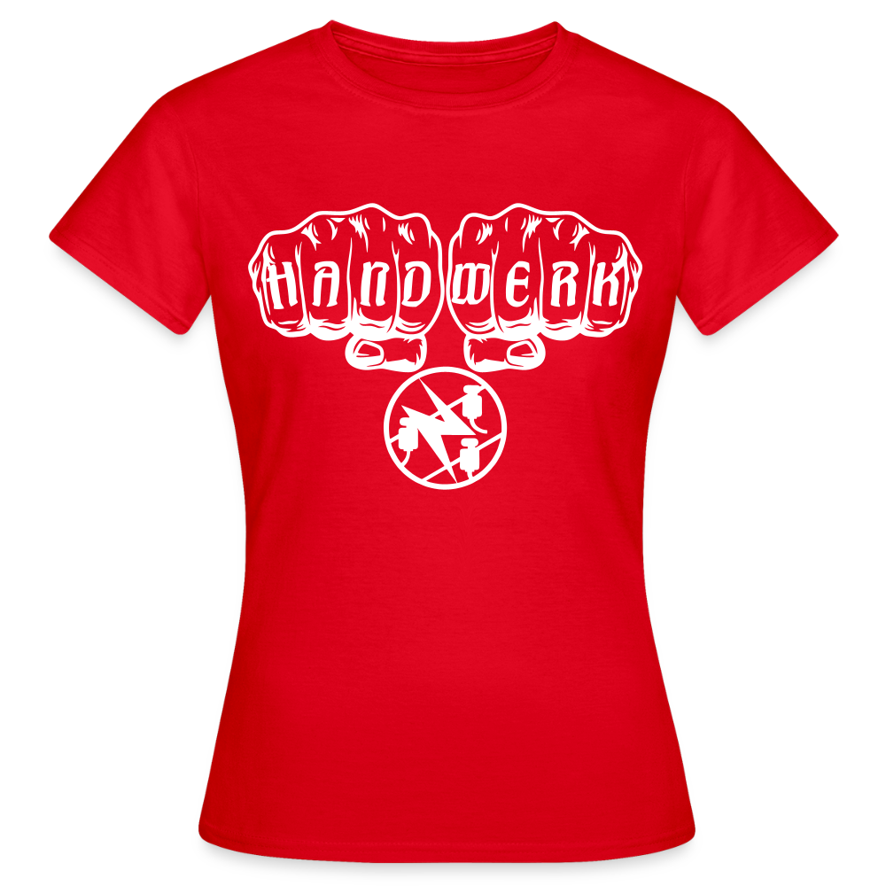 Frauen T-Shirt "Elektriker" Rot Frauen T-Shirt