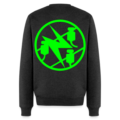 Unisex Premium Pullover "Elektriker" neongrün Anthrazit meliert Männer Premium Pullover