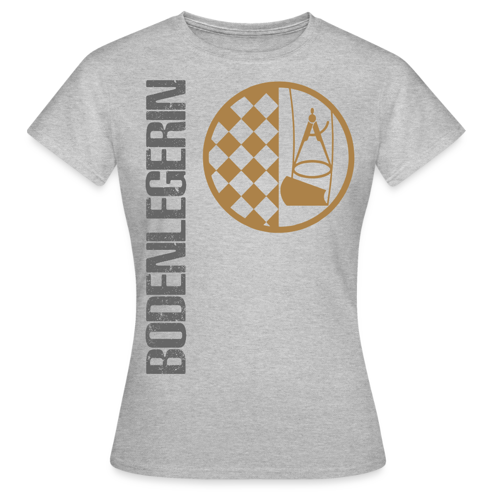 Frauen T-Shirt "Bodenlegerin" Grau meliert Frauen T-Shirt