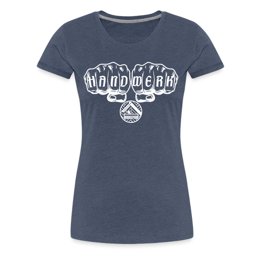 Frauen Premium T-Shirt "Parkettleger" - Blau meliert