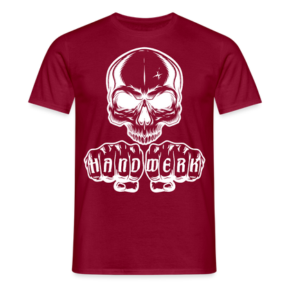 Unisex T-Shirt "Skull-Handwerk" Ziegelrot Männer T-Shirt