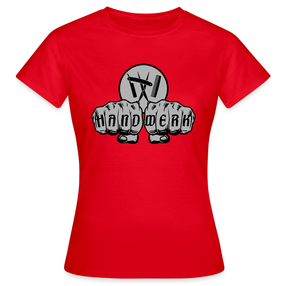 Frauen T-Shirt "Friseur" Rot Frauen T-Shirt