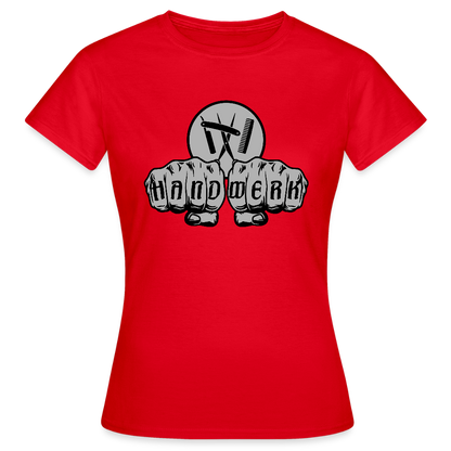 Frauen T-Shirt "Friseur" Rot Frauen T-Shirt