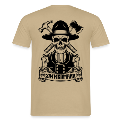 Unisex Zimmermann T-Shirt von Spreadconnect, beidseitig bedruckt mit Handwerker-Design, bequemes Herren T-Shirt
