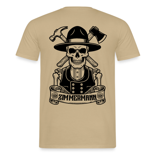 Unisex Zimmermann T-Shirt von Spreadconnect, beidseitig bedruckt mit Handwerker-Design, bequemes Herren T-Shirt
