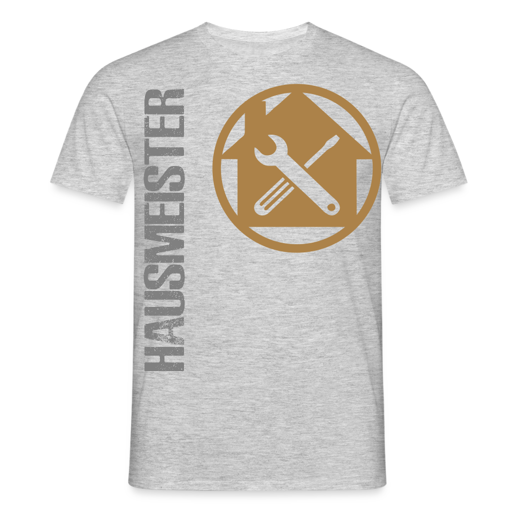 Unisex T-Shirt "Hausmeister" Grau meliert Männer T-Shirt