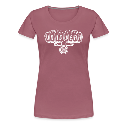 Frauen Premium T-Shirt "Gerüstbauer" - Malve