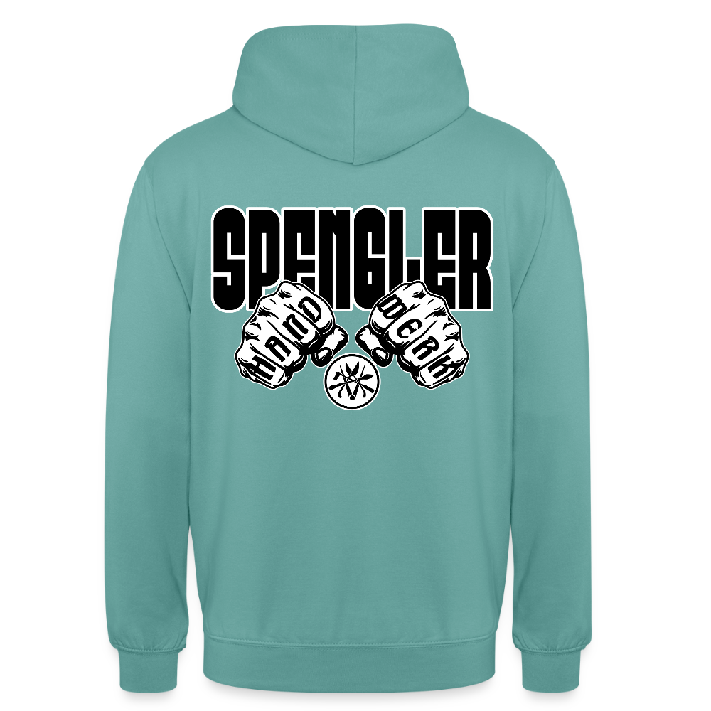 Unisex Hoodie "Spengler" (beidseitig bedruckt) Pastelltürkis Unisex Hoodie