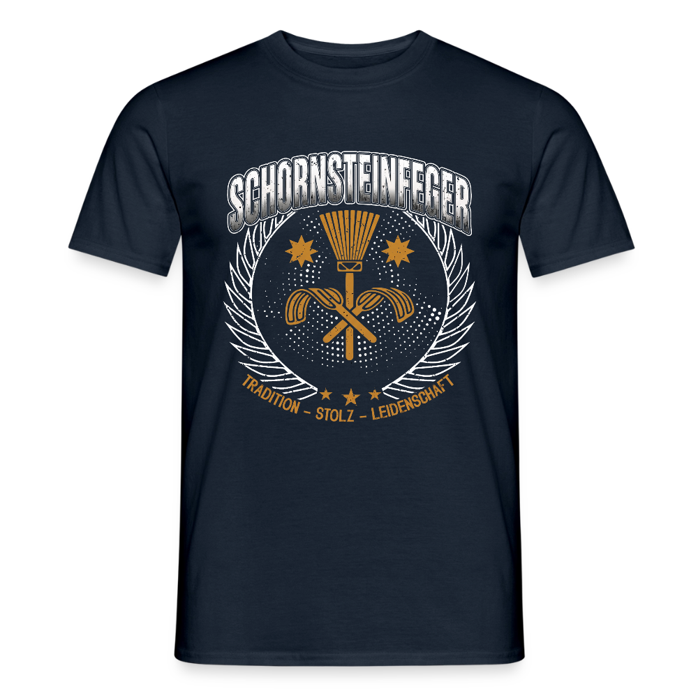 Unisex Tradition Schornsteinfeger T-Shirt von Spreadconnect, Männer T-Shirt mit traditionellem Design, auf weißem Hintergrund.