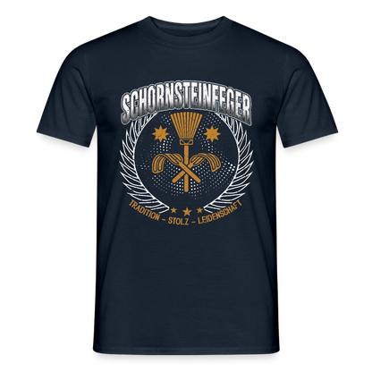 Unisex Tradition Schornsteinfeger T-Shirt von Spreadconnect, Männer T-Shirt mit traditionellem Design, auf weißem Hintergrund.