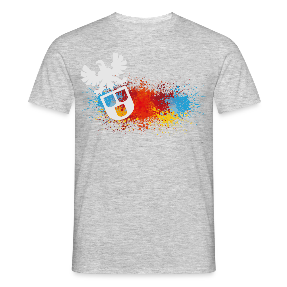 Unisex T-Shirt "Splash-Maler" Grau meliert Männer T-Shirt