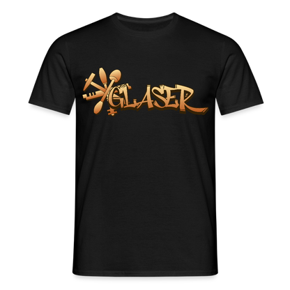 Unisex T-Shirt "Glaser" Schwarz Männer T-Shirt
