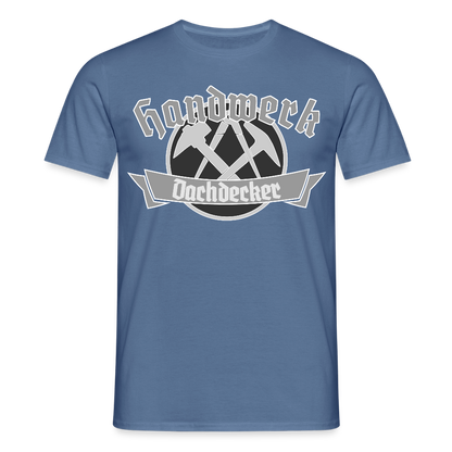 Unisex T-Shirt "Dachdecker" Taubenblau Männer T-Shirt