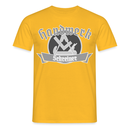 Unisex T-Shirt "Schreiner" Gelb Männer T-Shirt