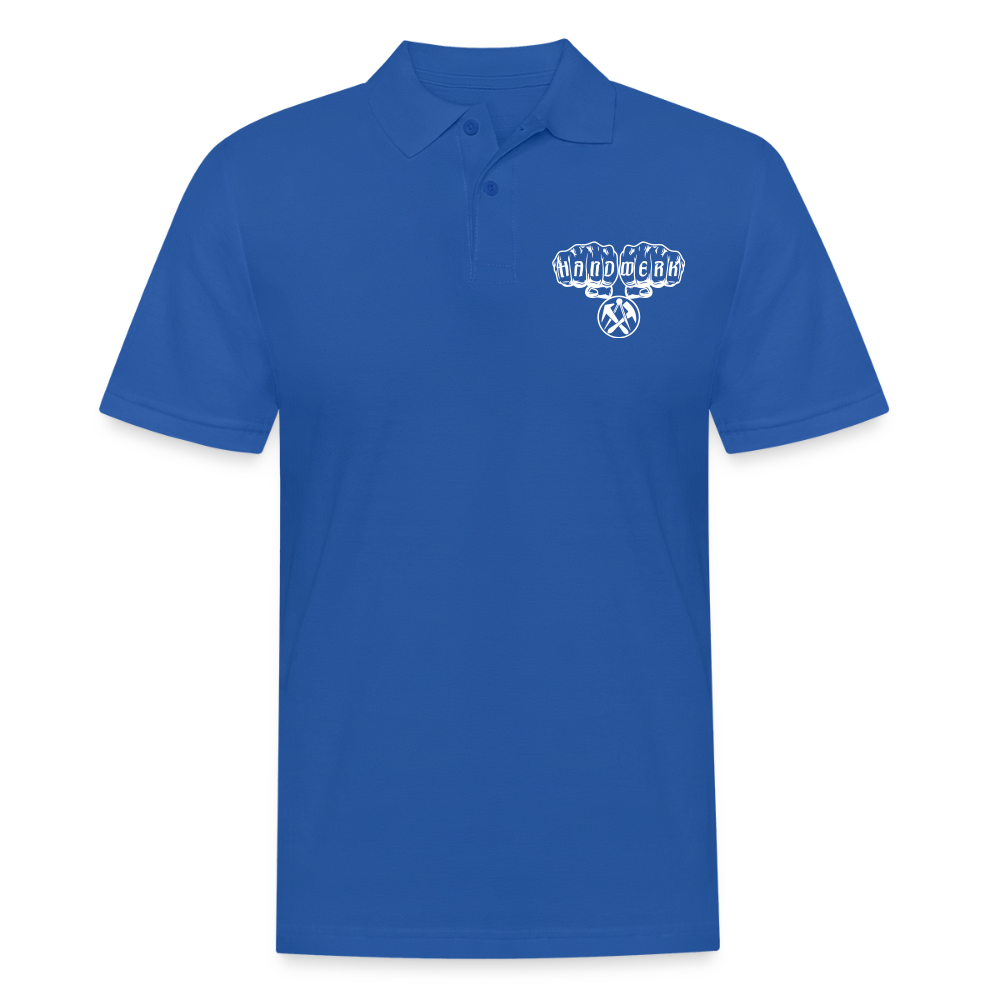 Männer Poloshirt "Dachdecker" Royalblau Männer Poloshirt