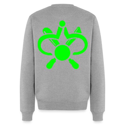 Unisex Premium Pullover "Drechsler" neongrün Grau meliert Männer Premium Pullover