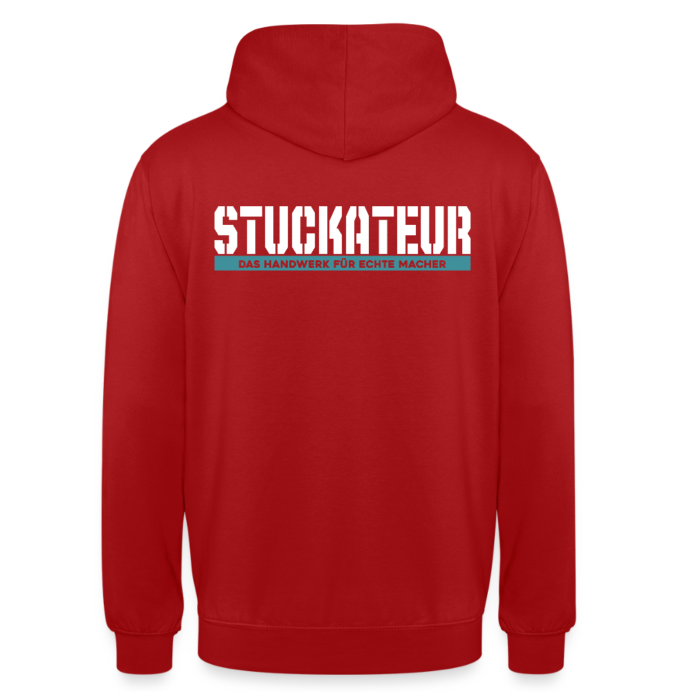 Unisex Hoodie HW-300 | MACHER "Stuckateur" Rot Unisex Hoodie {{ color }}
