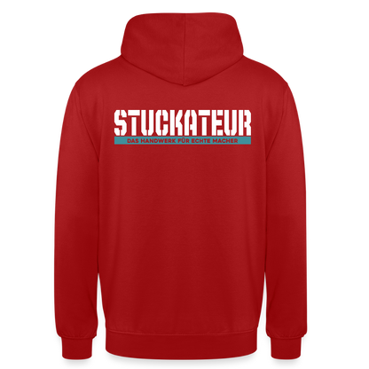 Unisex Hoodie HW-300 | MACHER "Stuckateur" Rot Unisex Hoodie {{ color }}