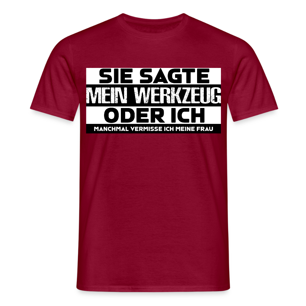 Unisex T-Shirt "Werkzeug" Ziegelrot Männer T-Shirt