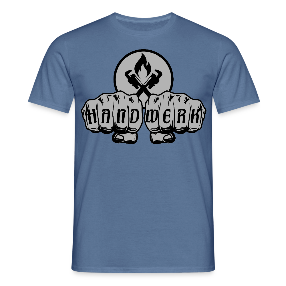 Unisex T-Shirt "Heizungsbauer" - Taubenblau 