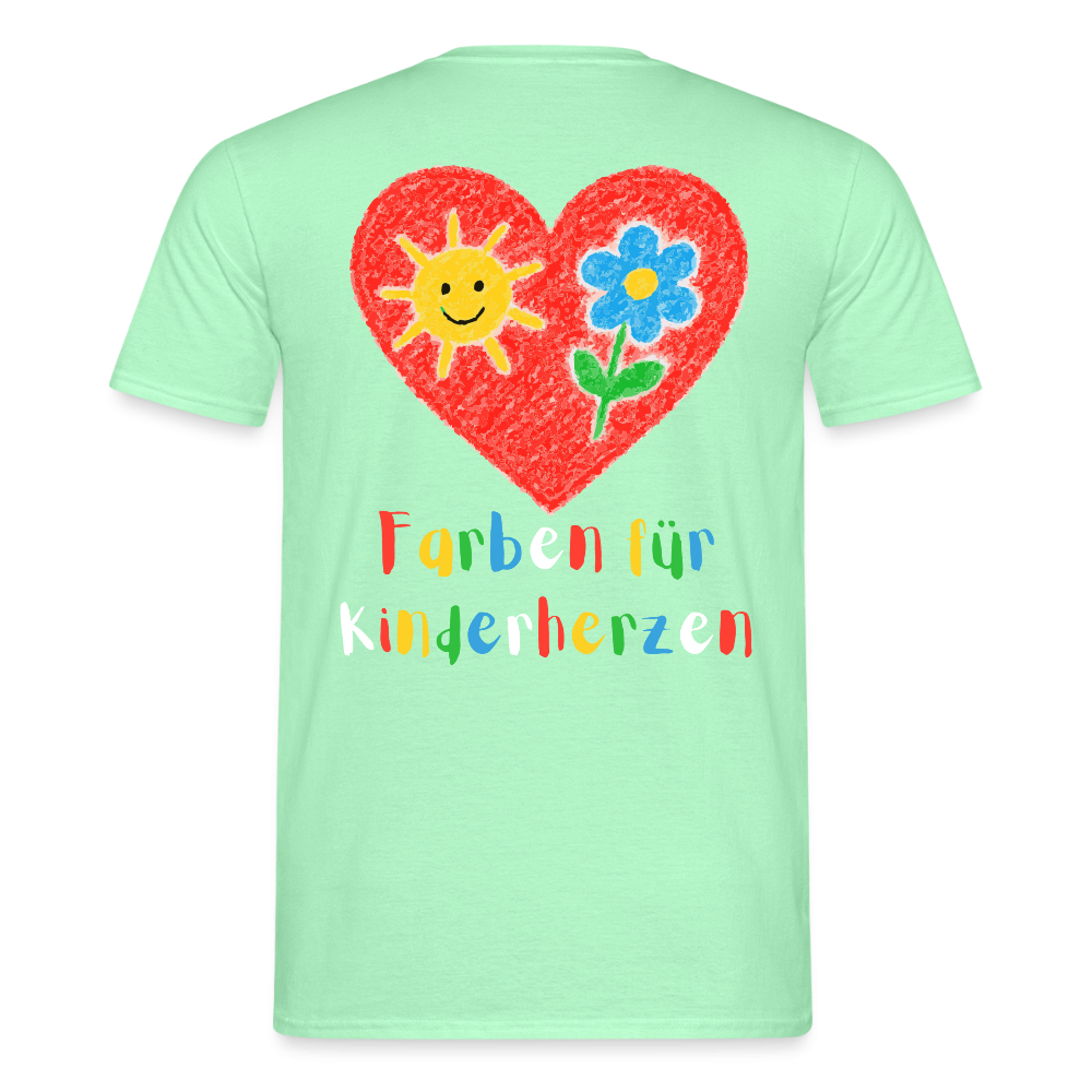 Unisex T-Shirt "Farben für Kinderherzen" (beidseitig bedruckt) Männer T-Shirt