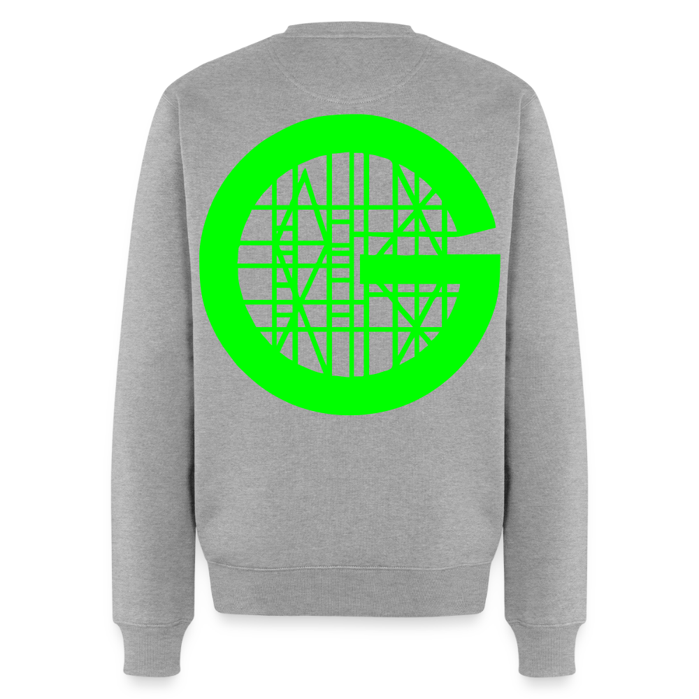 Unisex Premium Pullover "Gerüstbauer" neongrün Grau meliert Männer Premium Pullover