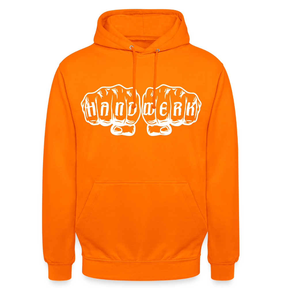 Unisex Hoodie "Handwerk" Orange Unisex Hoodie