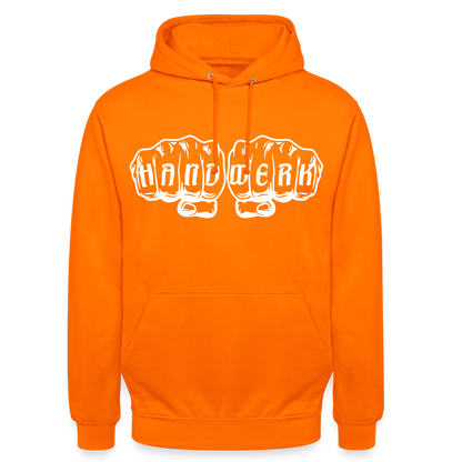 Unisex Hoodie "Handwerk" Orange Unisex Hoodie