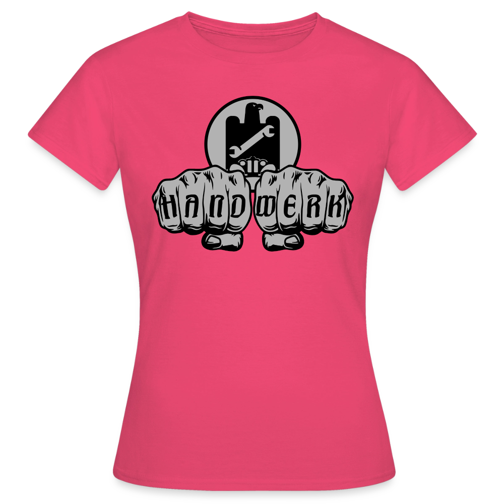 Frauen T-Shirt "KFZ-Mechaniker" von Spreadconnect mit Druck, bequemes Design, kurze Ärmel, in Schwarz und Weiß gehalten