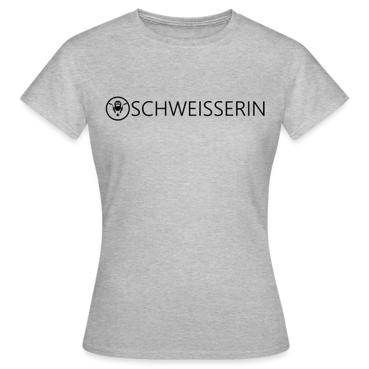 Frauen T-Shirt "Schweisserin" - Grau meliert