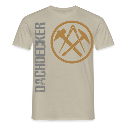 Unisex T-Shirt "Dachdecker" Sandbeige Männer T-Shirt