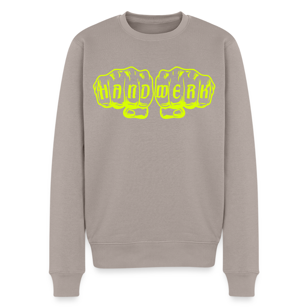 Unisex Premium Pullover "Raumausstatter" neongelb Taupe Männer Premium Pullover