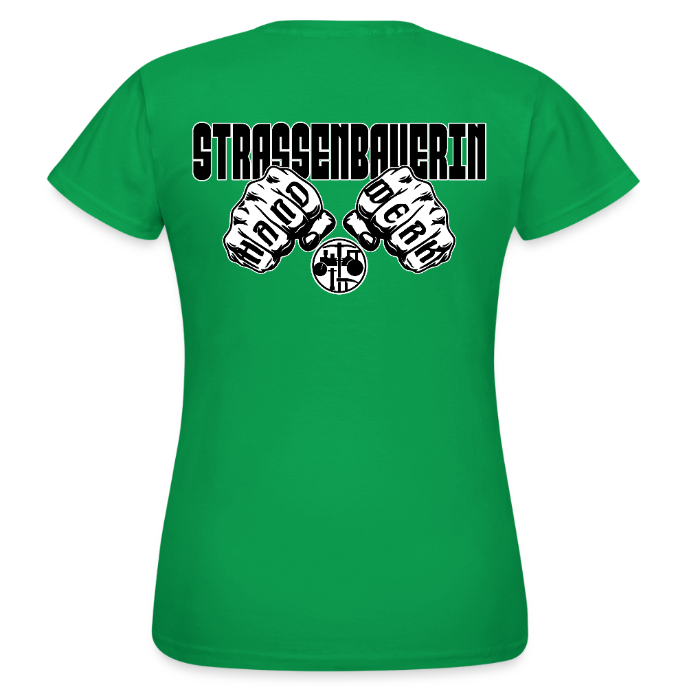 Frauen T-Shirt "Strassenbauerin" (beidseitig bedruckt) Kelly Green Frauen T-Shirt