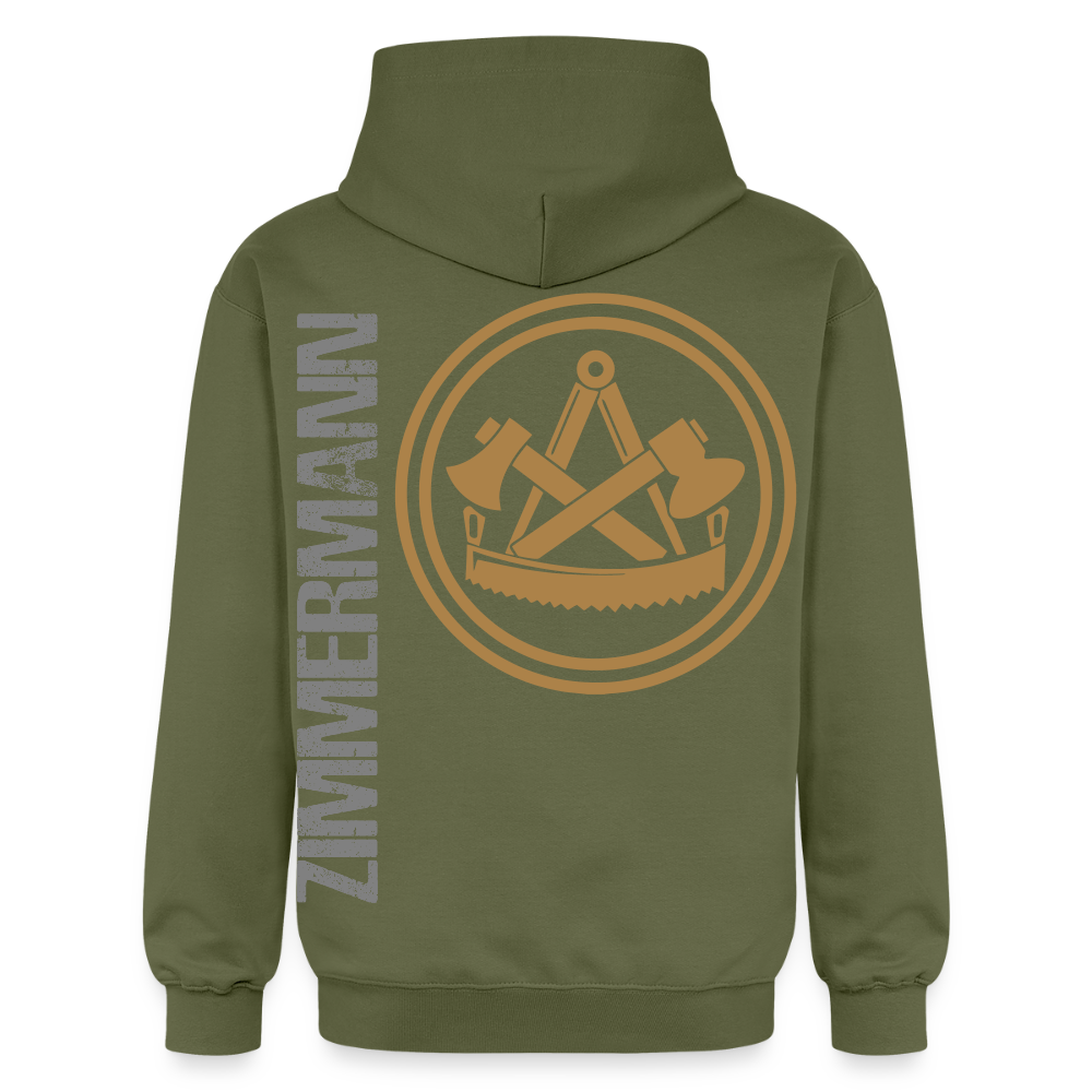 Gildan Unisex Softstyle® "Zimmermann" Militärgrün Gildan Unisex Softstyle® Midweight Hoodie