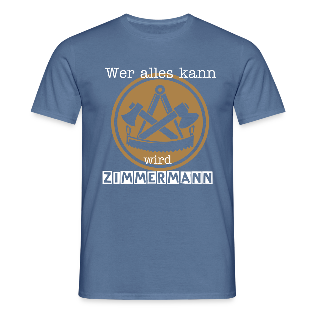 Unisex T-Shirt "Zimmermann" Taubenblau Männer T-Shirt
