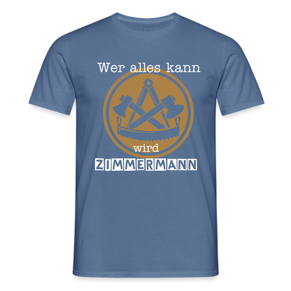 Unisex T-Shirt "Zimmermann" Taubenblau Männer T-Shirt