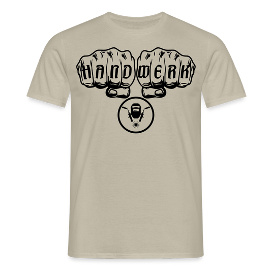 Unisex T-Shirt "Schweisser" Sandbeige Männer T-Shirt
