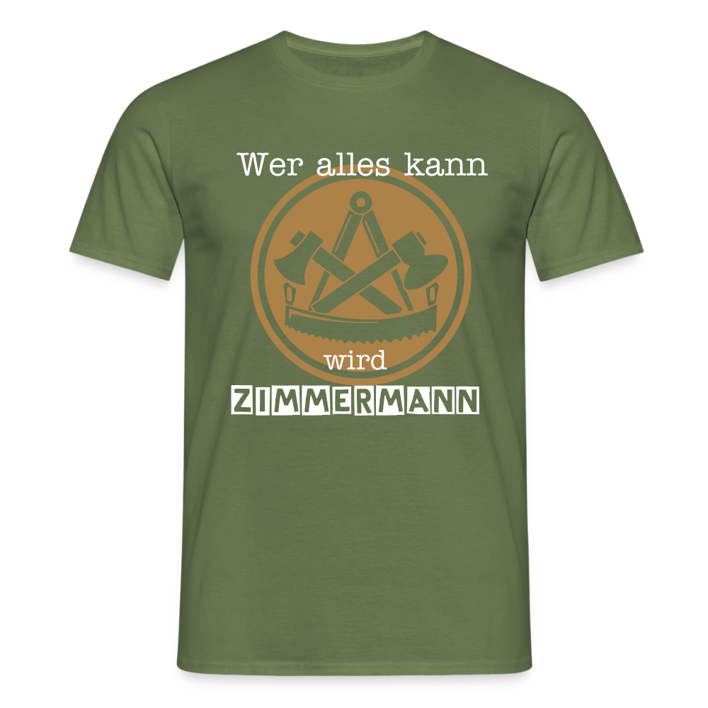 Unisex T-Shirt "Zimmermann" Militärgrün Männer T-Shirt