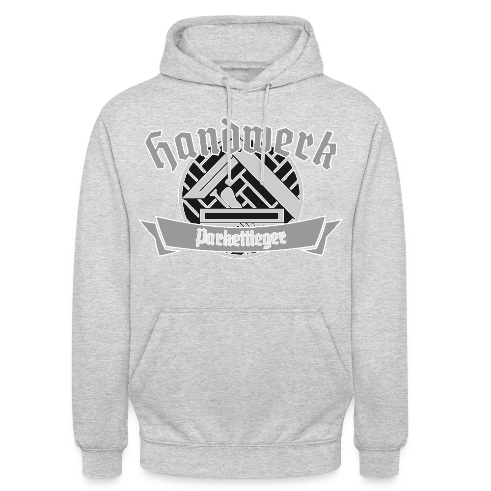 Unisex Hoodie "Parkettleger" Hellgrau meliert Unisex Hoodie