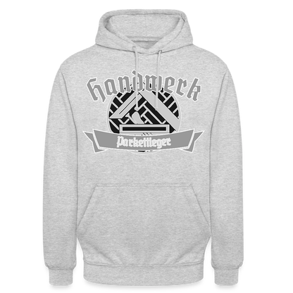 Unisex Hoodie "Parkettleger" Hellgrau meliert Unisex Hoodie