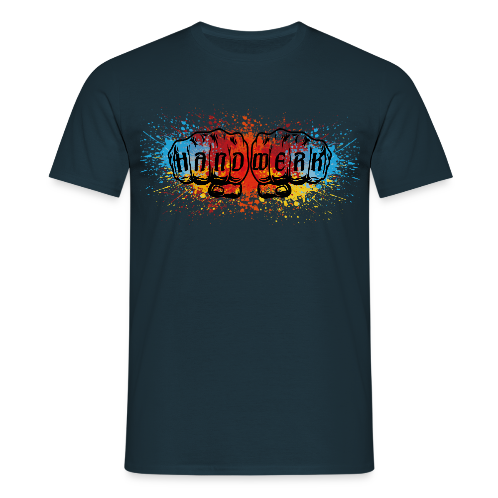 Unisex T-Shirt "Splash-Color" Navy Männer T-Shirt