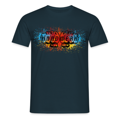 Unisex T-Shirt "Splash-Color" Navy Männer T-Shirt