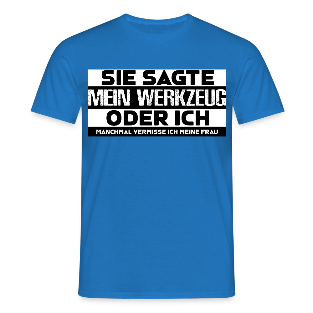 Unisex T-Shirt "Werkzeug" Royalblau Männer T-Shirt