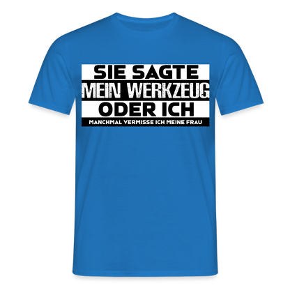 Unisex T-Shirt "Werkzeug" Royalblau Männer T-Shirt