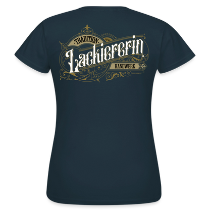 Weibliches T-Shirt "Lackiererin" von Spreadconnect mit nostalgischem Druck, kurzärmlig und bequem für Damen.