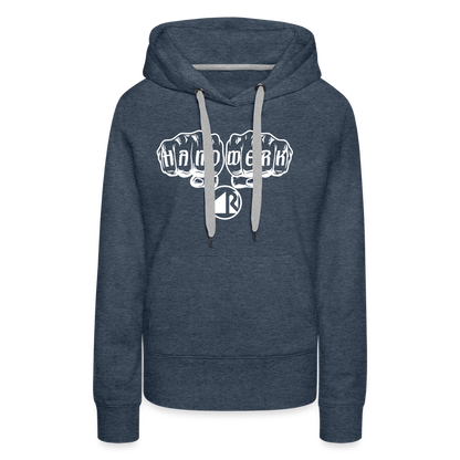 Frauen Premium Hoodie "Raumausstatter" Jeansblau Frauen Premium Hoodie