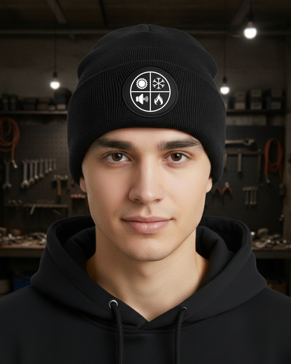 Wintermütze mit Zunftzeichen (runder Patch) Isolierer