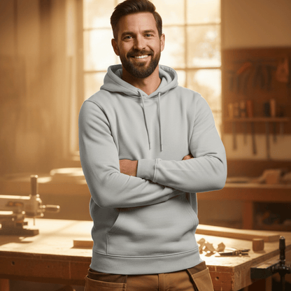 Premium Hoodie HW-300| Für stolze Handwerker | (S-4XL) | Blanko zementgrau Sweatshirt