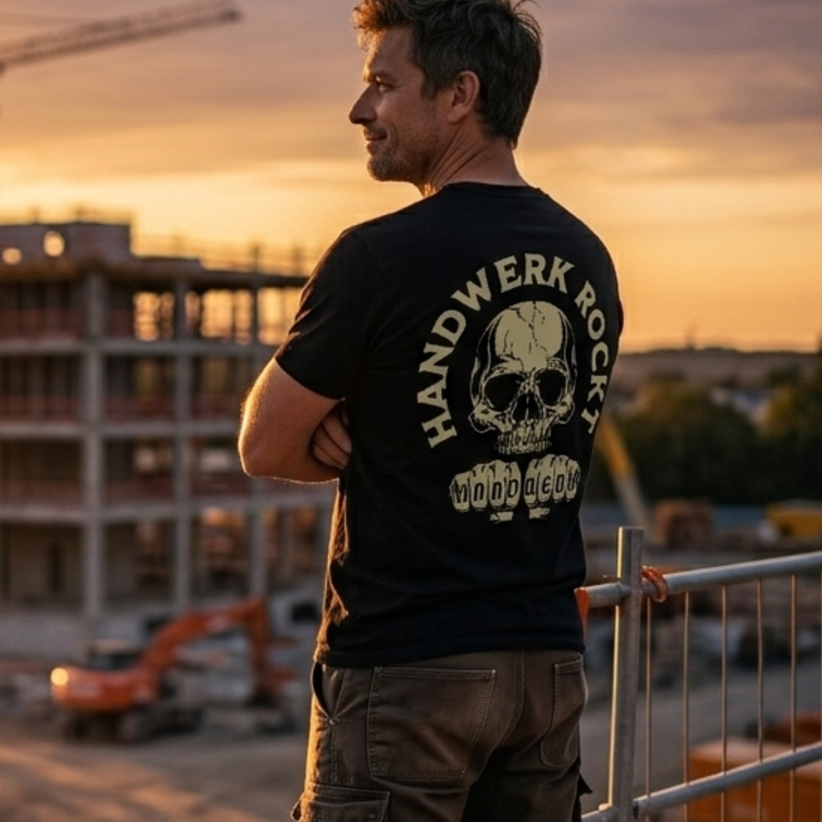 Unisex T-Shirt "Handwerk-Rockt" (beidseitig bedruckt) Männer T-Shirt {{ color }}